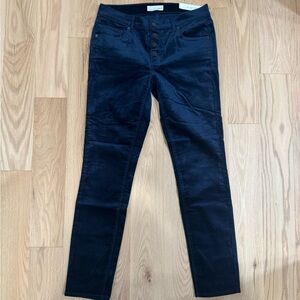 LOFT Midnight Blue Modern Skinny Velour Jeans size 27/4. NWT
